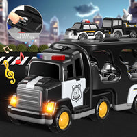 Beby Buty 5 in 1 construction truck toys with transport carrier, crane, mixer, bulldozer, excavator - view 8