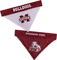 Pets First Collegiate Pet Accessories, Reversible Bandana - Small/Medium / Mississippi State Bulldogs