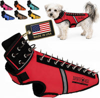 CoyoteVest SpikeVest Dog Harness, Made in the USA, XS-Yellow – Essentials for Dogs - Red / Small