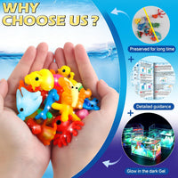 wookidel magic water gel elf kit with ocean animal molds and gel bottles - view 3