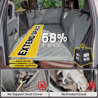 Upgrade Tough 1200D Rip-Stop Dog Truck Seat Cover for Back Seat, Anti-Scratch Waterproof Car Back Seat Extender for Dogs with Hard Bottom,Dog Hammock for F150/RAM1500/Silverado