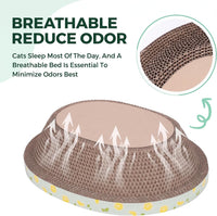 3 Pack Oval Cardboard Cat Scratcher & Lounger Bed - Single - Extra Large - image 3