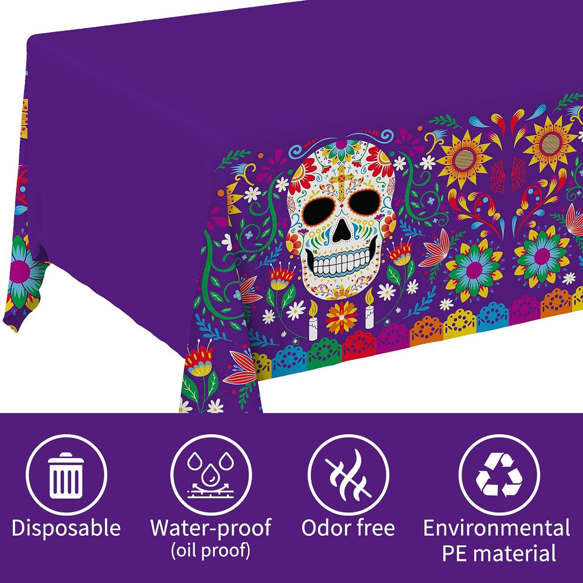 Gatherfun Football Party Decorations Disposable Tablecloth Plastic - Festive, Colorful - image 2