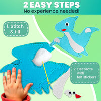 QUOKKA kids sewing kit with 12 felt toy projects and storage box - view 24