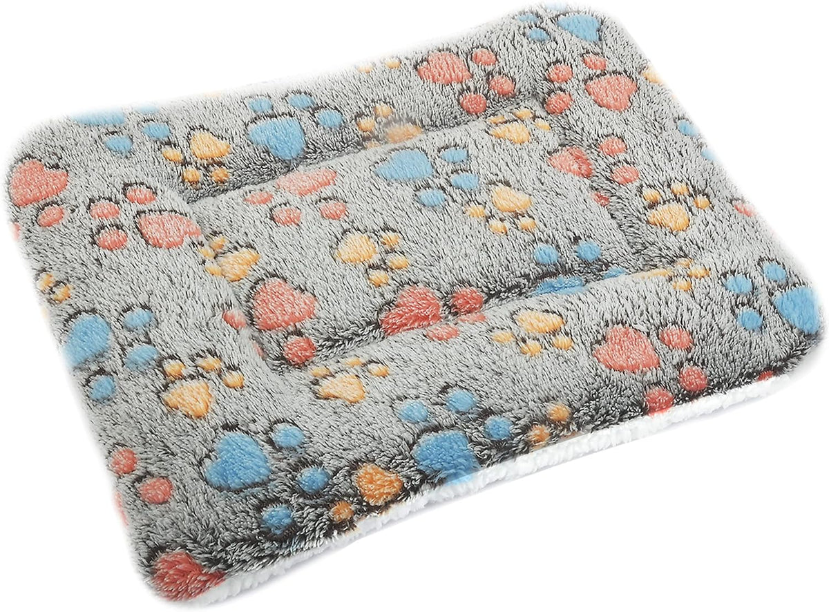 Small Animal Bed Mat, Soft & Warm, Suitable for Guinea Pig - XX-Large(19.7''x15.7'') / Footprint Grey
