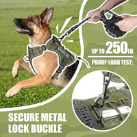 Dog Harness and Leash Set for Large Dogs - Army Green / S - image 3