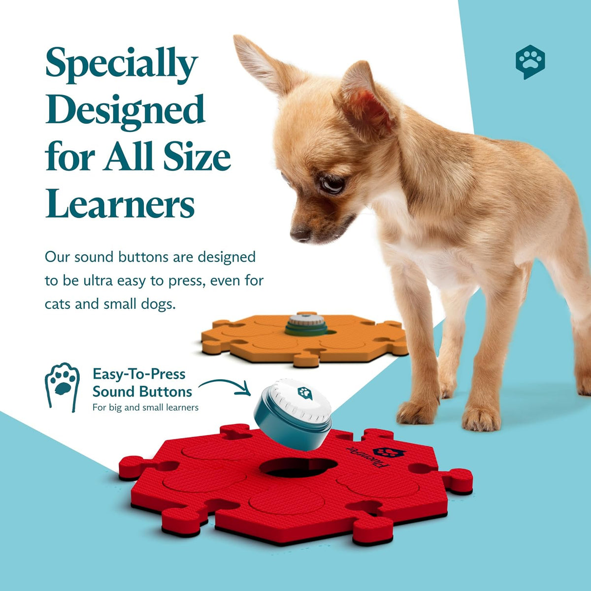 Talking Buttons for Dogs & Cats - 6 Buttons + 3 Hextiles (Fire) - image 3