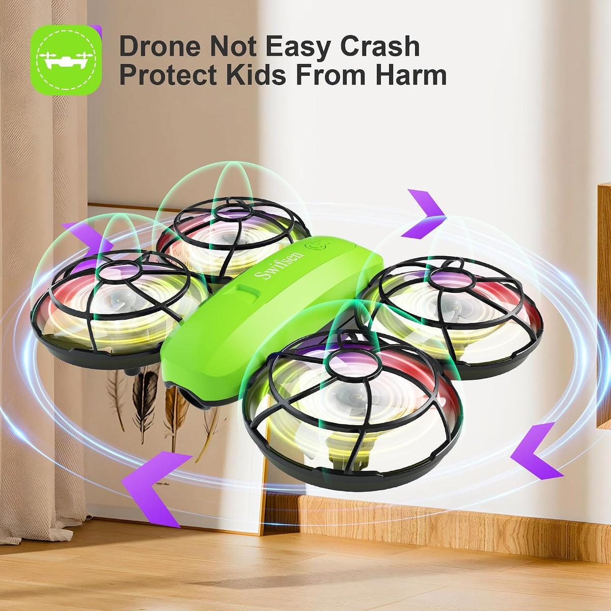 Swifsen Drones for kids Camera - Green Drone-With Camera - image 3