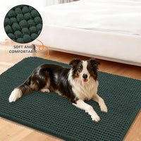 Smiry Dog Door Mat for Muddy Paws 30x20 - 70"X24" / Green - image 2