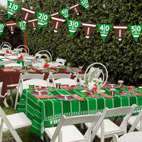 Gatherfun Football Party Decorations Disposable Tablecloth Plastic - football 2 - image 4