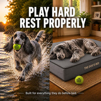 The Dog’s Bed Orthopedic Memory Foam Dog Bed - Grey with Black Trim / Medium Beds (4" deep) - image 2