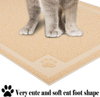 UPSKY Large Cat Litter Mat Trapper 35"×23", Waterproof, Non-Slip - Beige - image 3