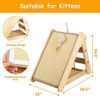 Cat Sisal Scratching Ramp Cats Scratching Post Kitten Scratcher Ramp Sisal Scratcher Posts for Indoor with Cat Teaser