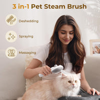 Pecute Self-Cleaning Steam Dog Cat Brush for Heavy Shedding/Long Coats – Essentials for Cats - White - image 2