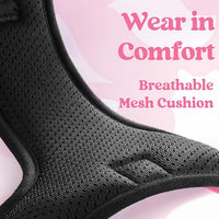 rabbitgoo Dog Harness for Large, No Pull Pet Harness with 3 Buckles, Adjustable Soft Padded Vest with Control Handle, Walking Reflective Pet Vest for Extra Large Dogs, Rose Pink, XL
