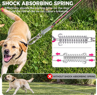 Tie Out Cable for Dogs, 50FT Dog Leads for Yard Chew Proof, Heavy Duty Leash for Large Dogs Up - 250lbs / 10ft / Pink - image 3