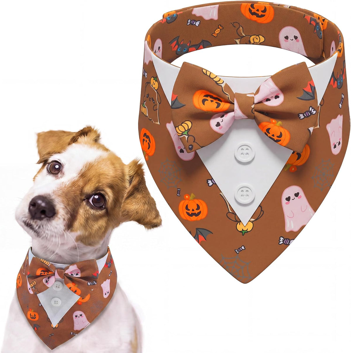 Dog Tuxedo for Small Dogs Valentines Bandana with Bowtie Wedding Tux – Essentials for Dogs - Halloween / Large