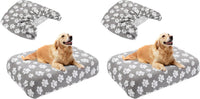 BALAPET Washable Dog Bed Cover 100% Waterproof - 36x27x6in (Pack of 2) / Gray