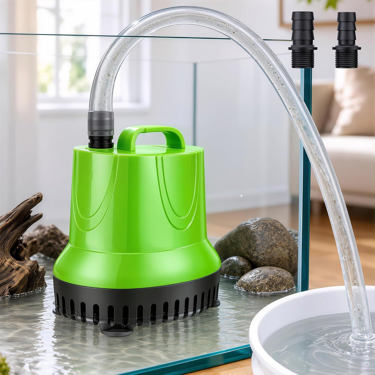 FREESEA Aquarium pump for water change: 660 GPH Drain 40 gal Fast - 12W/160GPH - image 2