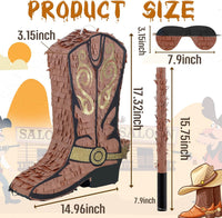 3 Pcs Soccer Ball Piñata with Blindfold Stick Soccer Birthday Party - Cowboy Boot - image 3