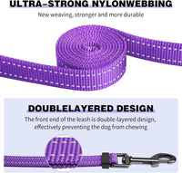 Kazazoo Hands-Free Dog Leash Adjustable Length 5-8 Ft - Purple / M - image 4