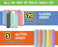 160 PCS Sidewalk Chalk for Kids, 14 Colors - 75 - image 2