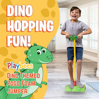 Playbees foam pogo stick for kids with soft dinosaur head and claws - view 7