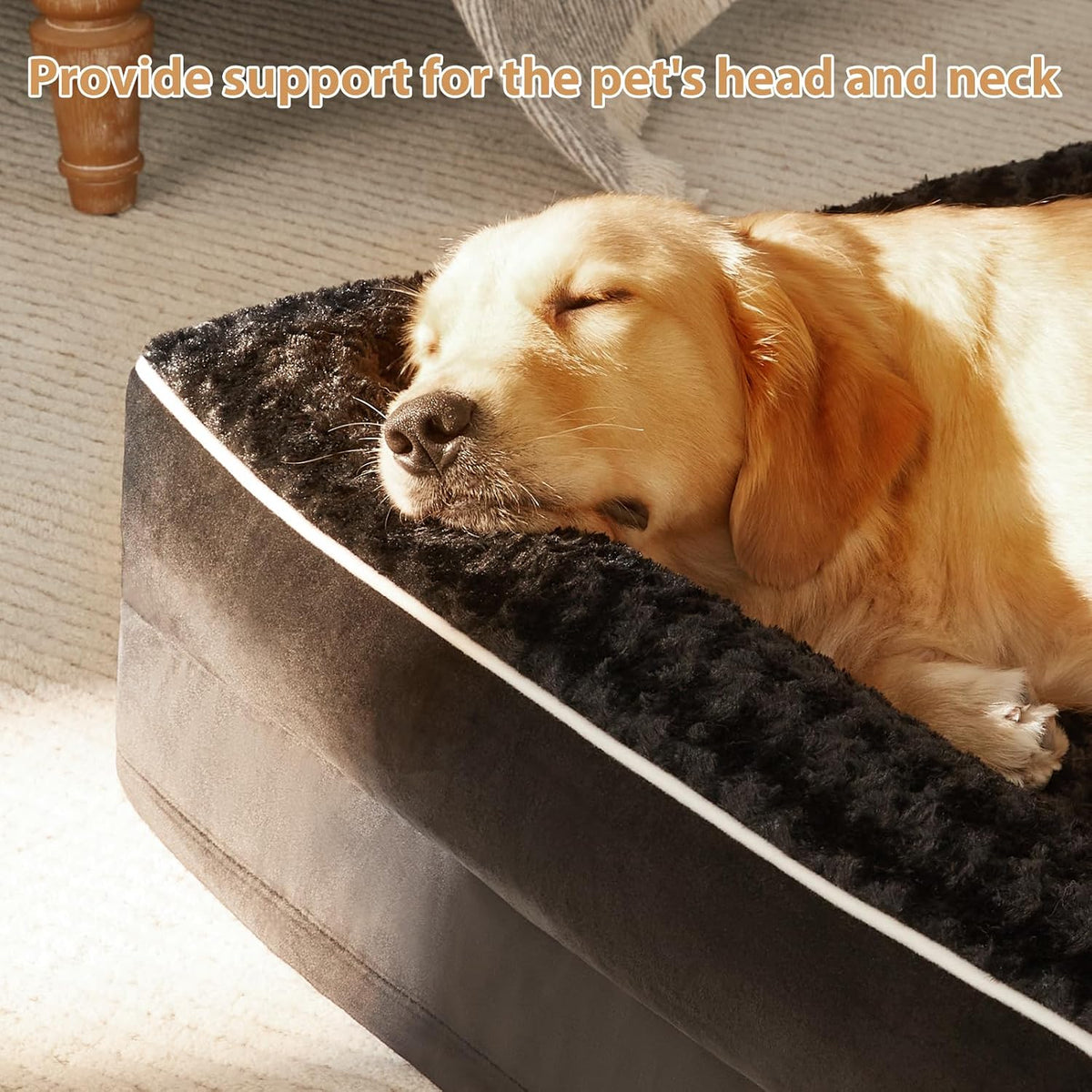 Orthopedic Washable Dog Bed - Black / 54.0"l x 36.0"w x 7.5"th - image 2