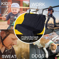 Back Seat Cover for Car Trucks Van SUV,Waterproof Rear Bench Towel Seat Covers for Dogs and Kids,Automotive Backseat Protector (Black)