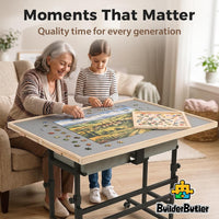 BuilderButler Puzzle Table 1500 Pieces with Wheels - Wooden Frame / X-Large - image 2
