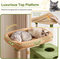 Heybly Cat Tree, 76-Inch Tall Heavy Duty Cat Tower for Big Cats HCT039G – Essentials for Cats - Green and Yellow / 76.8 inch - image 4