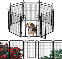 Gardner Pet Dog Playpens, 24" H 16 Panels Dog Pen Outdoor/Indoor Dog Fence Exercise Pen for Small - Black / 8 / 32"H