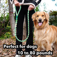 5FT Braided Cotton Rope Leash for Small, Medium and Large Dogs - Mint Meadow - image 2