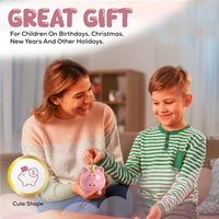 SOBEIT Piggy Bank for Kids Girls Boys, Glazed Ceramic Coin Bank - Style 2 Pink - image 4