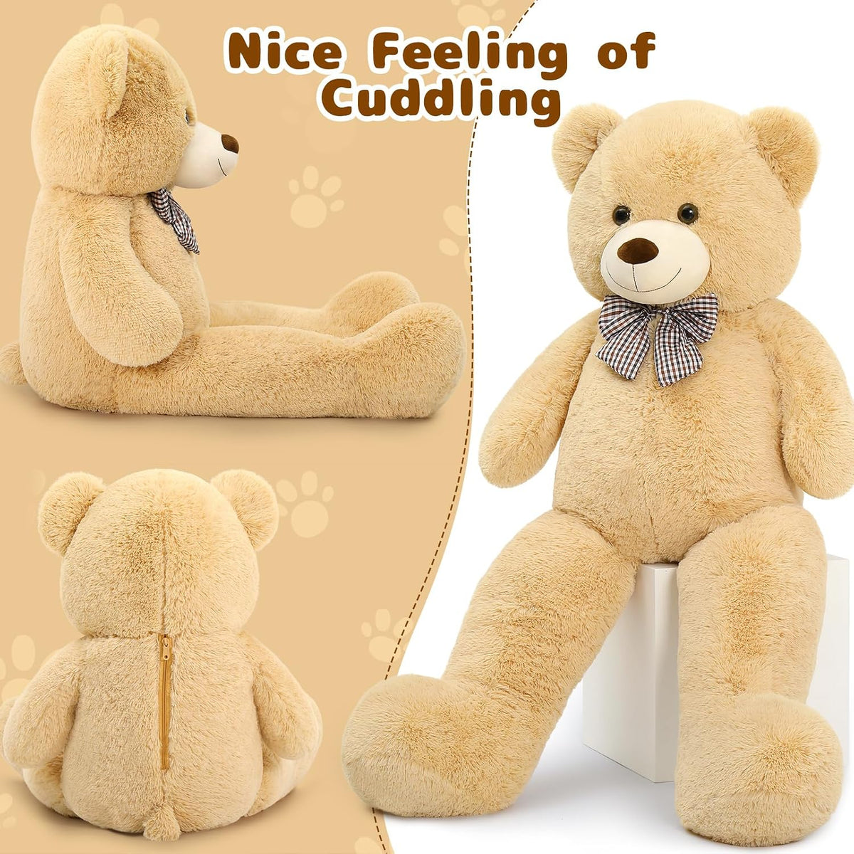 MaoGoLan 47 Inch Giant Teddy Bear - Brown / 47 inches - image 3