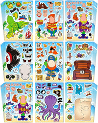 30 Unicorn Make-a-Face Sticker Sheets for Kids – Fun for Kids & Family - Pirate