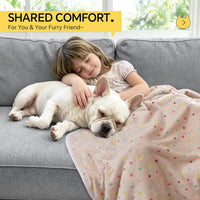 1 Pack 3 Blankets Super Soft Cute Dot Pattern Pet Blanket Flannel - Beige/Brown/Pink / 41x31 inch (Pack of 3) - image 2