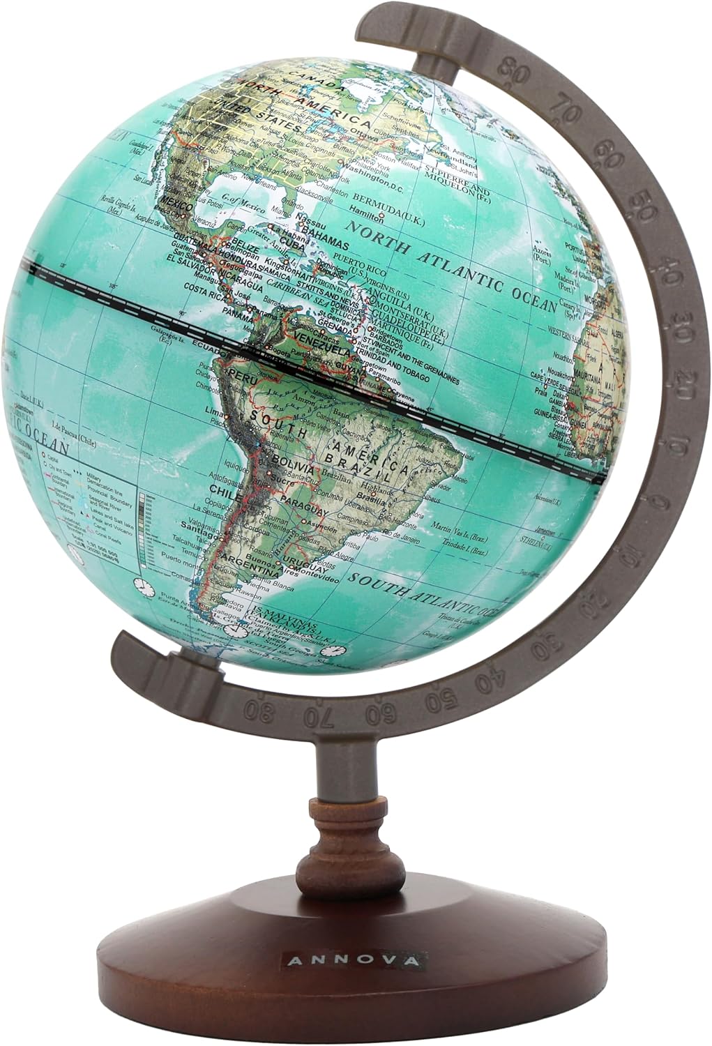 Annova Mini Antique Globe 4-inch / 10 cm - Blue