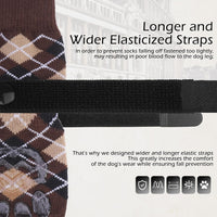 EXPAWLORER Dog Socks to Prevent Licking Paws - Large / Brown - image 4