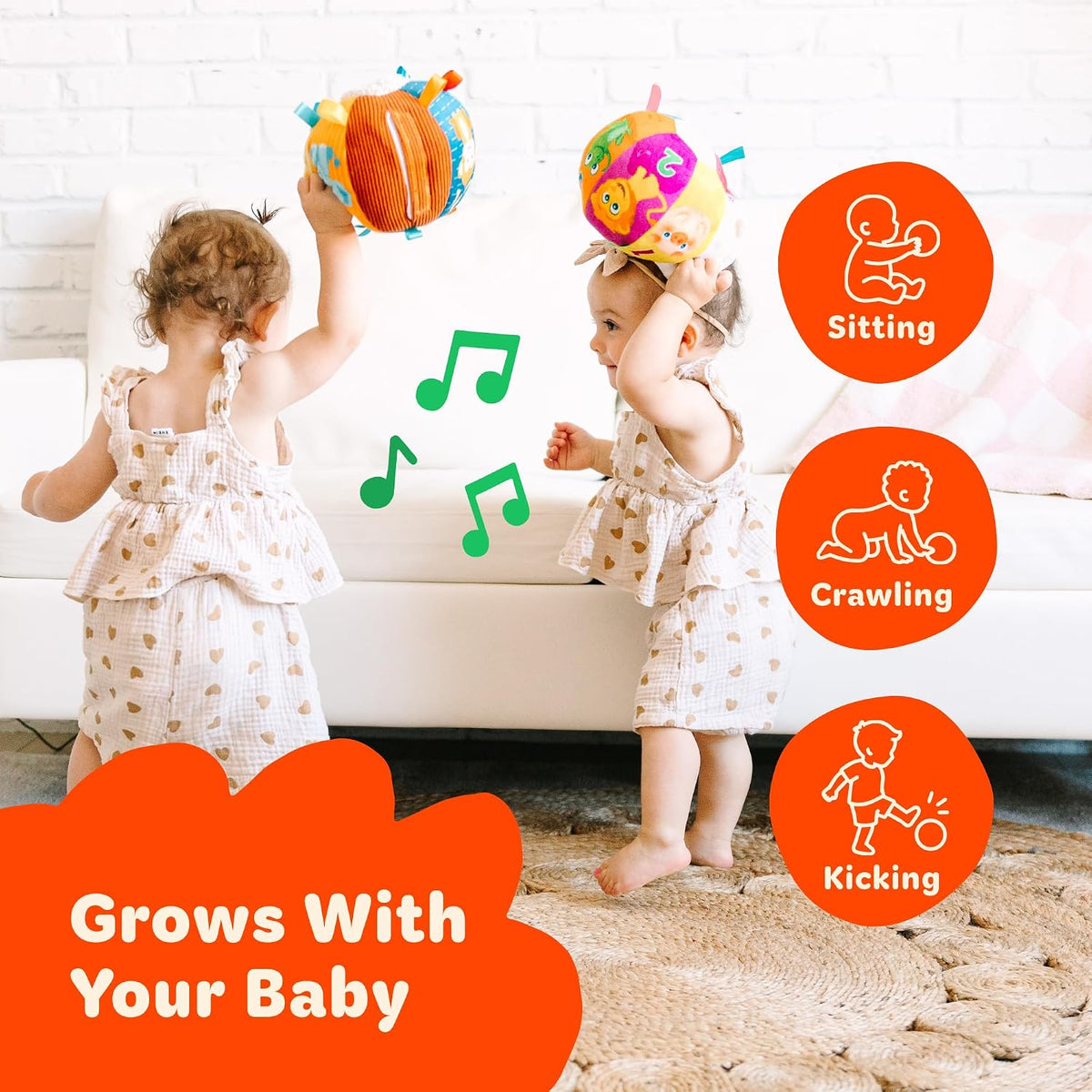 Move2Play, Interactive Baby Ball with 30+ Sounds & Songs - Baby Ball - image 3