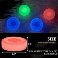 Deekin glow in the dark hockey pucks glowing green, PVC pucks with matte finish - view 9