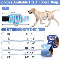 Dog Belly Bands for Male Dogs 5 Pack, Reusable Male Dog Diapers - XXLarge / Turtle - image 2