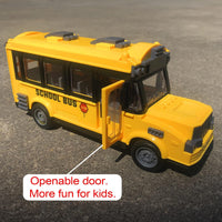 KNACKTOYZ remote control school bus toy with LED headlights and opening doors - view 3