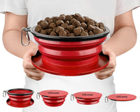 Tuff Pupper SuperBigSlurp Collapsible Dog Bowls - Crimson Red / X-Large (60oz) - 1 Bowl
