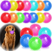 36 Pcs 2.5 in Squeaky Dog Toy Balls Spiky Dog Balls Chew Toy - 3.5in / LED – 16 Pcs