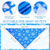 Abbylike 100 Pcs Fall Thanksgiving Dog Bandanas Bulk - Winter / 31.5 x 21.7 x 21.7 Inch - image 3