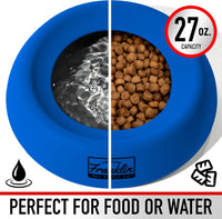 Franklin Sports No-Spill Travel Pet Bowl for Dogs + Cats - Blue / 27 Ounces - image 3