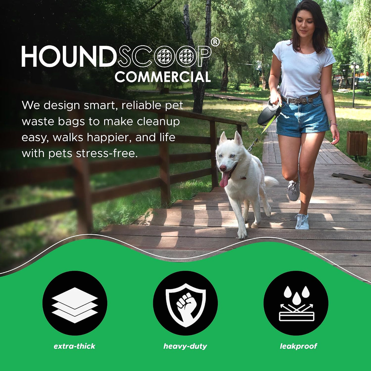-Houndscoop - 800 Ct XL Pull-Strap Header Dog Waste Bags for HOA Stations – Essentials for Dogs - image 3