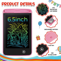 Tinlade 12 Pack LCD Writing Tablet for Kids - Pink, Green, Red, Blue / 6.5 Inch - image 2