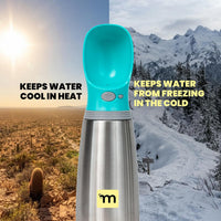 MalsiPree Dog Water Bottle Dispenser, Leak-Proof - Blue / 24oz - Insulated - image 4